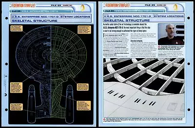 £1.49 • Buy Skeletal Structure - USS Enterprise NCC-1701-D - Star Trek Fact File Page