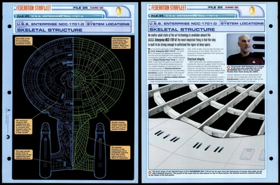 £1.49 • Buy Skeletal Structure - USS Enterprise NCC-1701-D - Star Trek Fact File Page