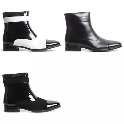 £24.99 • Buy Mens Party Shoes Michael JAckson Style Gangster Zip Up Ankle Boots.