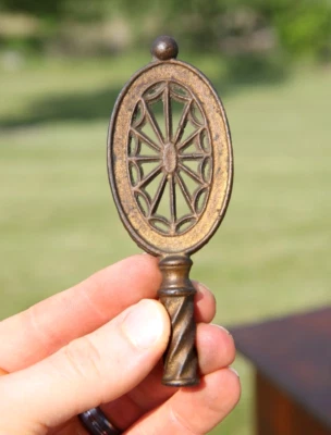 $89.99 • Buy Vintage Gothic Griffin Lamp Finial Topper Bronze Finish Cast Iron Spider Web
