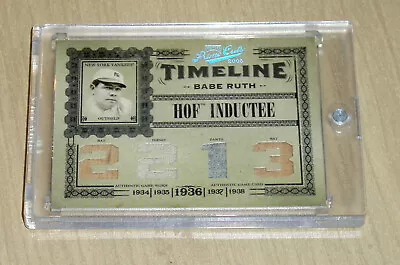 2005 Playoff Prime Cuts Babe Ruth Timeline HOF QUAD Jersey/pants/bat X2 7/50 • $1499.99