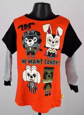 Harajuku Mini Halloween Shirt 3T Orange Baby Toddler Long Sleeve Shirt New ST154 • $15.29