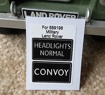 Land Rover Series Military FFR IR Lightweight Convoy Light Switch Decal 589196 • $10.24