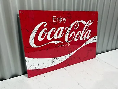 Coca Cola Coke  Vintage Metal Sign 600 Mm X 400 Mm Free Post • $89