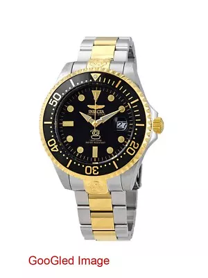 NEW Invicta GRAND DIVER Automatic 300m WR Watch 47mm Stainless Gold Black 27614 • £120