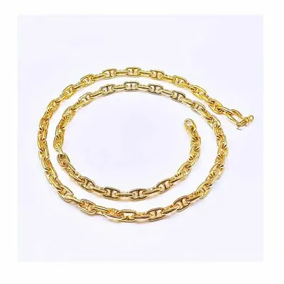 Men Gold Anchor Chain Necklace • $4299.99