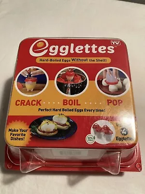 Egglettes Egg Cooker Hard Boiled Egg Pods Set Of 4 Crack Boil Pop No Shell • $3.99