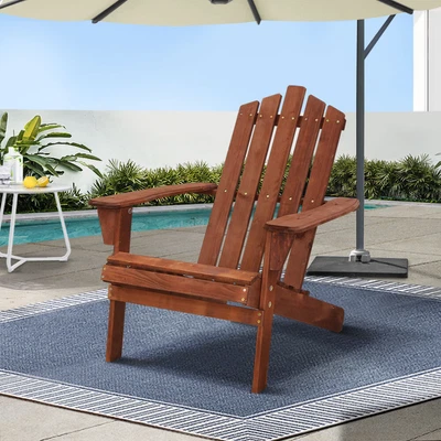 $71.96 • Buy Gardeon Outdoor Furniture Beach Chair Wooden Adirondack Patio Garden Lounge