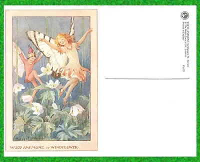 Vintage A/S Margret W Tarrant Fairies  Postcard  WOOD ANEMONE OR WINDFLOWER  • £3.99