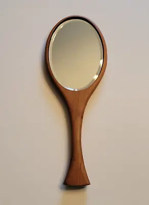 VINTAGE MID CENTURY MODERN TEAK Danish 50s 60s  Wood Hand MIRROR • $135