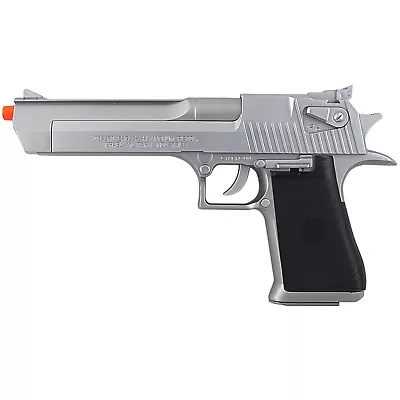 SILVER DESERT EAGLE FULL SIZE LICENSED SPRING AIRSOFT PISTOL HAND GUN W/ 6mm BB • $19.95