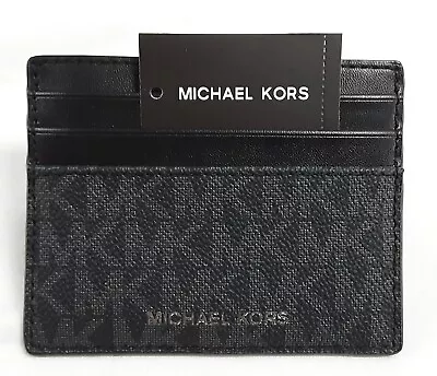 New Black MICHAEL KORS Men’s Slim Card Case Wallet . • $33.29