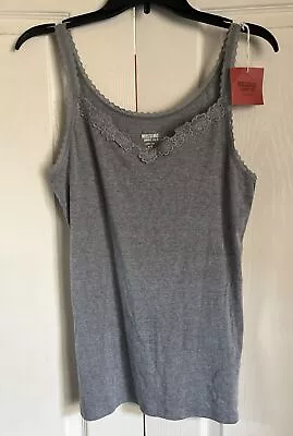 Mossimo Supply Co Womens Grey Tank Top With Flower Edges Size Xl • $7.99