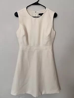 J.CREW Ivory Cream A-line Sleeveless Dress Double Serge Wool (Size 6P 6 Petite) • $39.80