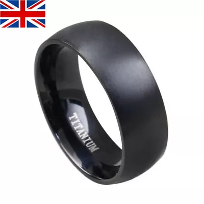 Mens Titanium Stainless Steel Ring Promise Engagement Wedding Ring Band Size8-11 • £2.99