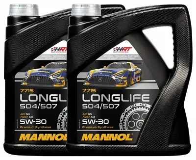 2x Longlife 5W30 504/507 Engine Motor Oil Fully Synthetic Mannol 7715 5L = 10L • £36.55