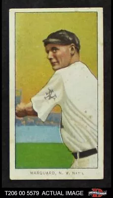 1909 T206 Semi-Scarce Rube Marquard FT Giants 4 - VG/EX T206 00 5579 • $1000