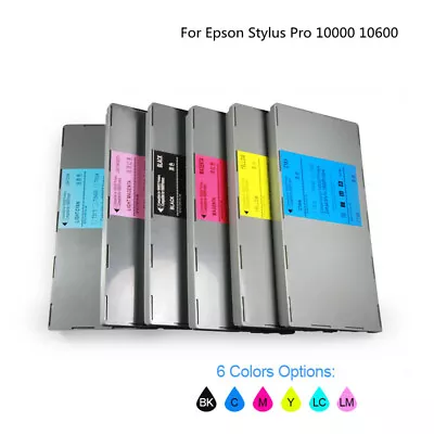 6*500ML Compatible Ink Cartridge With Dye Ink For Epson Stylus Pro 10000 10600 • $340