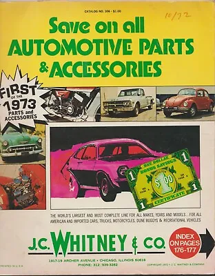 Vintage J.c. Whitney Parts Catalog 1972 (#306) 178 Pages Vw Pinto Chevy Ford Gmc • $15.99