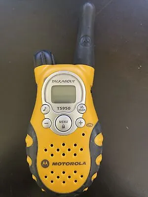 Motorola Talkabout T5950 Two Way Radio Yellow- SINGLE With Battery As Pictured • $20