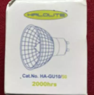 HALOLITE GU10 ALUMINIUM REFLECTOR 2000hrs HALOGEN LAMP 240 VOLT 50W Top-quality • £6.03