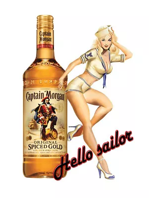 Captain Morgans Rum Retro Vintage Metal Plaques Signs Poster Bar Man Cave Image • £4.99