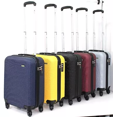 54cm EasyJet Ryanair Cabin Trolley Suitcase Lightweight Hand Luggage Hard Shell • £24.99