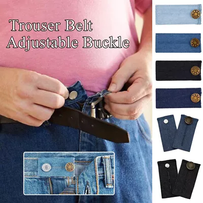 Unisex Waist Band Extender Expander Button Trousers Maternity Jeans Waistbands • $1.69