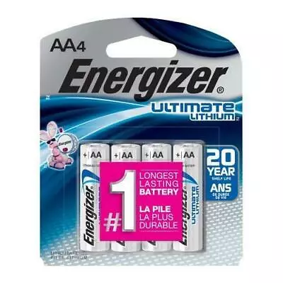 12 - AA Energizer Ultimate Lithium Batteries (L91SBP-4) Exp 2041+ Sealed & New! • $22.99