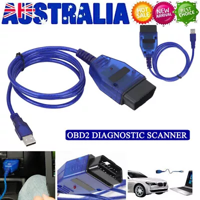 OBD2 OBD II USB Cable KKL VAG-COM 409.1  Diagnostic Scanner For Seat Alhambra AU • $16.39