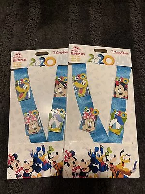 Disney 2020 Lanyard 4 Pin Starter Booster Set Mickey Minnie Donald & Pluto  • $12