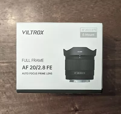 VILTROX 20mm F2.8 Auto Focus AF STM Wide Angle Lens For Sony E Mount Camera NIB • $139.99