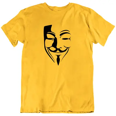 $19.98 • Buy Guy Fawkes Mask V For Vendetta Hacker Anonymous T-Shirt Tee Mens Womens Gift New
