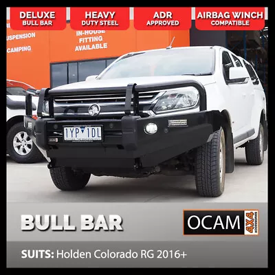 OCAM Deluxe Steel Bull Bar For Holden Colorado RG 08/2016-20 Winch Compatible • $1695