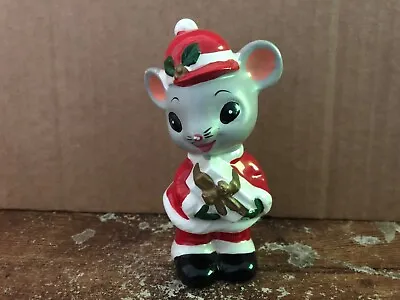 Vintage NAPCO CHRISTMAS Ceramic Santa Claus Mouse Figurine Santa Claus Suite #9 • $19.99
