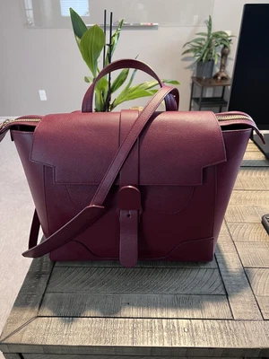 $495 • Buy Senreve Maestra Bag | Pebbled Leather In Merlot | Gold Hardware