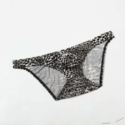 Men Sexy Underwear Leopard Printed Briefs Low-Rise Breathable Underpants Pants • £5.64