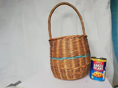 £48 • Buy Vintage Wicker Egg Basket Gathering Shopping Country Style Garden Shop Display 