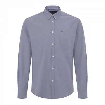 Mens Merc London Long Sleeve Retro Classic Oxford Shirt Style Oval - Blue • $53.53