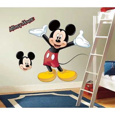 Licensed Disney MICKEY MOUSE 37” Giant Wall Decals Mural Kid Room Decor Stickers • $23.99