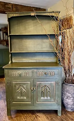 Vintage Dresser Hand Painted In Annie Sloan Olive With Clear And Dark Wax • £245