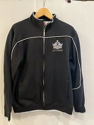 NHL LA Kings Reebok Jacket  Zip Up Medium Black Cotton Blend • $23.90