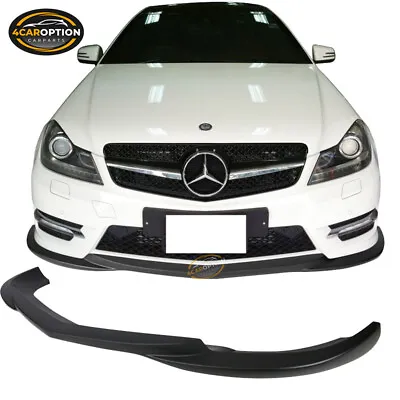 Fits 12-14 Benz C Class W204 Front Bumper Lip Spoiler Splitter GH Style Matte • $175.99