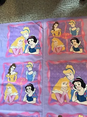 Disney Princess Fabric Panel Squares100% CottonCinderella Snow White Belle BTY • $4