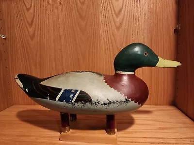 Very Nice Glasseyed Old Mason Challenge Style Mallard Wooden Duck Decoy • $16.50