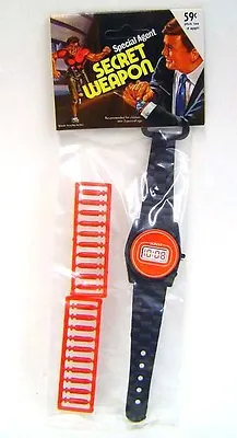 Original 1970's Vintage Secret Agent Digital Toy Watch Fires Plastic Bullets • $5.98