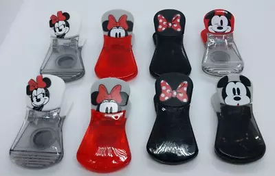 Disney Mickey & Minnie Mouse Magnetic Bag Clips Lot Of 8 • $5.99