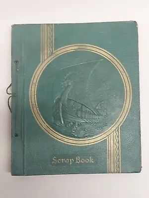 1930/40s Mastercraft Scrap Book 12  X 14.5  X 1  Embossed Cover With Viking Ship • $42