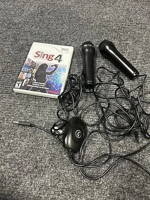 Sing 4: The Hits Edition Complete + 2 Microphones - Nintendo Wii • $10