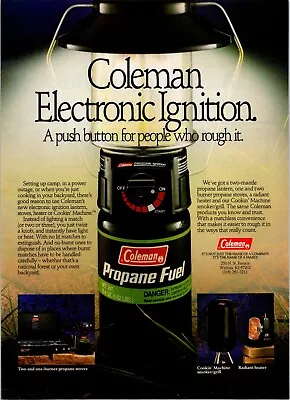 Coleman Lanterns-Electronic Ignition-Vintage Print Ad • $8